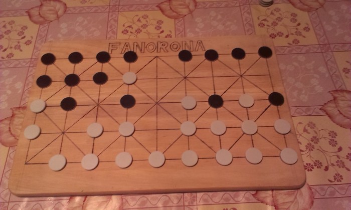 It then moves to the left to take the line it moves away from and that is the end of its move chain.