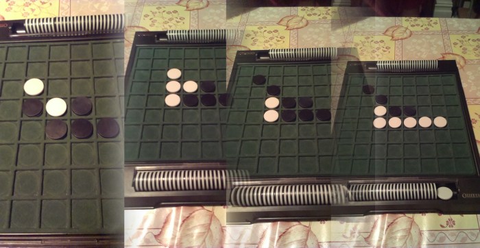 A sequence of moves in Orthello