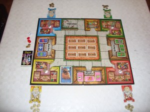 Starting set up for Elixir. Each Wizard starts in his or her laboratory.