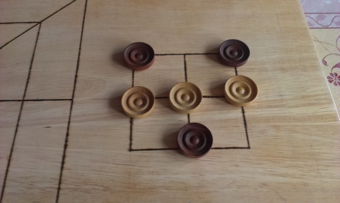 Three in a row, just like Tic Tac Toe!