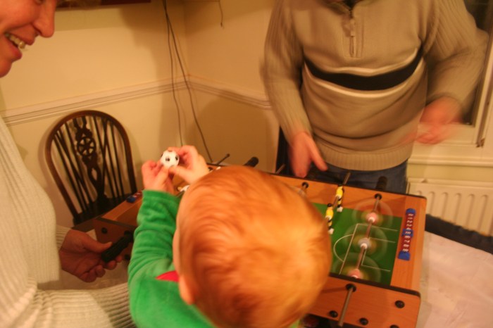 Our nephew joining in the traditions!