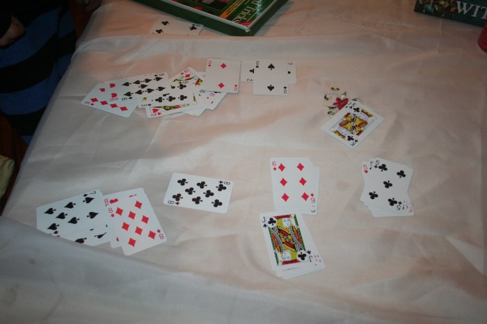 I have no idea what was actually being played here but I wasn't 52 card pick up!