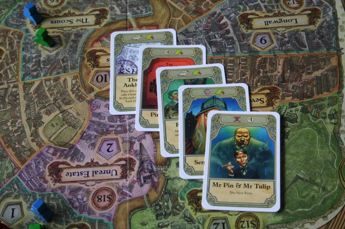 So, in this chain, (from top to bottom) I was able to take a loan of $10 from the bank, play another card, take $3, play another card, do something I can't read, play another card, remove a trouble marker, play another card, assassinate someone, and finally, take one dollar, for my services to the game.