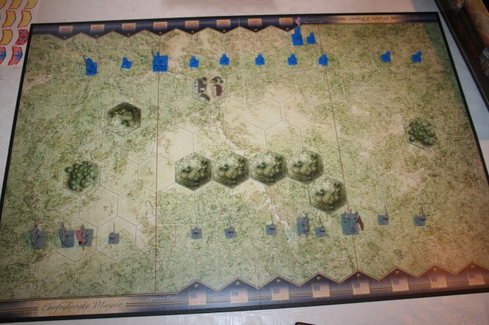 Our first attempt at playing this game - we set up the board wrong.