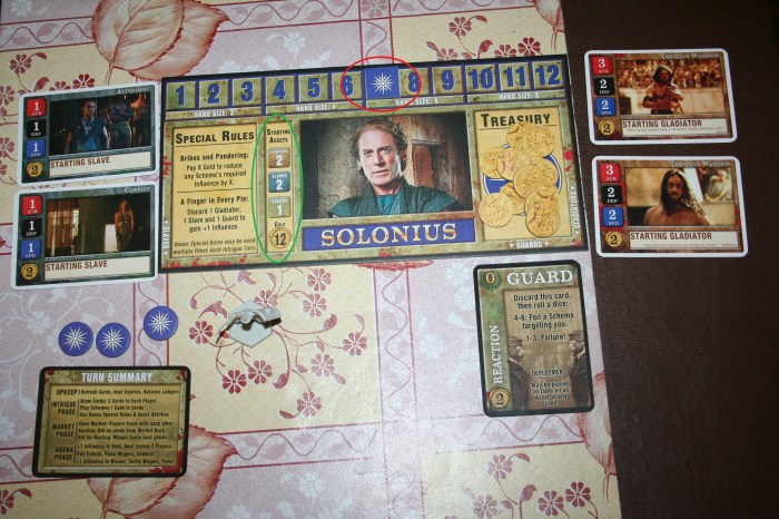 Starting favor set to 7 for a quick game and the starting amount of things dealt out.