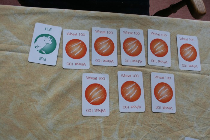 A winning corner on Wheat, with the Bull. Whoever laid this down scored 200 points.