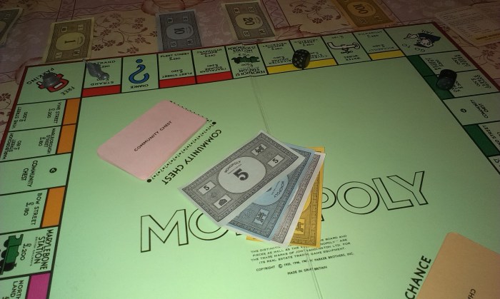 I landed on Free Parking, so I got to reclaim my money from the middle of the board.